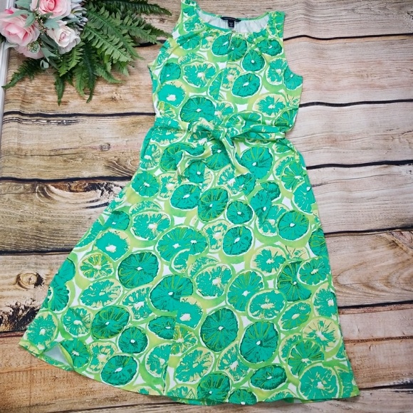 Lands' End Dresses & Skirts - Lands' End Dress sleeveless Citrus Lemon Lime